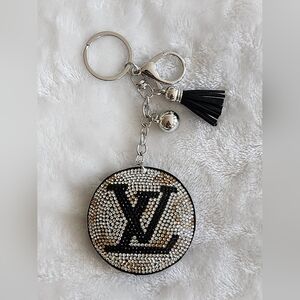 Luxury Black and Gold Designer Inspired Keychain Bag Charm